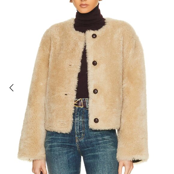 Nili Lotan Carole Shearling Short Coat - Picture 5 of 10